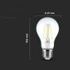 Żarówka LED V-TAC 4W filament E27 A60 VT-1885 6500K 400lm